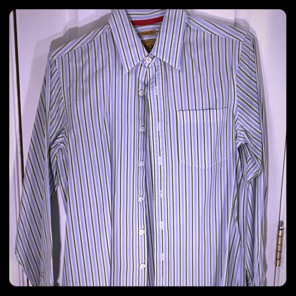 Blue and green striped Vintage button-down
